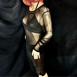 Pinc - mesh midi dress/bathing suit cover up - Not VS